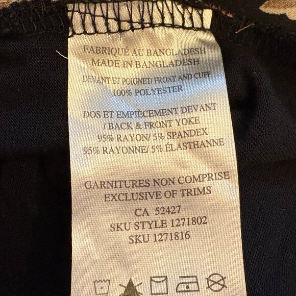 Lilly Morgan Floral Print with Black Top Plus Size 2X (SKU: 30W) - Picture 4 of 6